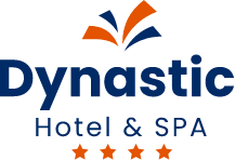 a logo for a hotel called dynastic hotel & spa