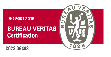 un logotipo rojo y blanco que dice bureau veritas certificación