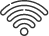 um ícone de wi-fi em um fundo preto .