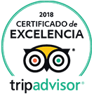 um certificado de excelencia tripadvisor em um fundo preto