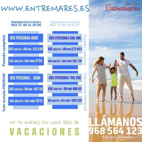 Oferta familias con niños Hotel Entremares