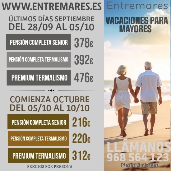 un cartel con un hombre y una mujer caminando por la playa