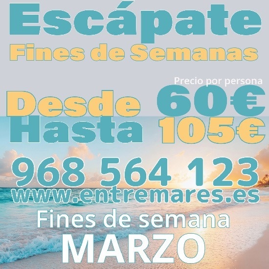 escápate fines de semanas desde 60 € hasta 105 €