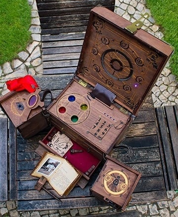 there is a large rock in the middle of the room .