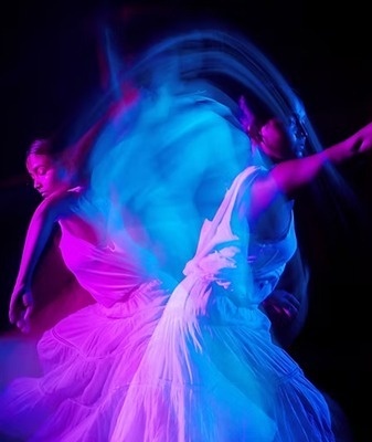 there is a large rock in the middle of the room .