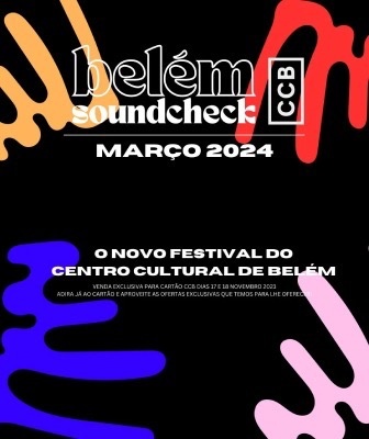 un cartel para el festival belem soundcheck en marzo de 2024