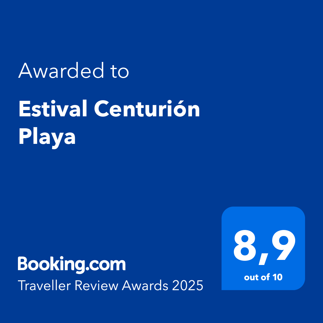 un cartel azul que dice " premiado a estival centurion playa "