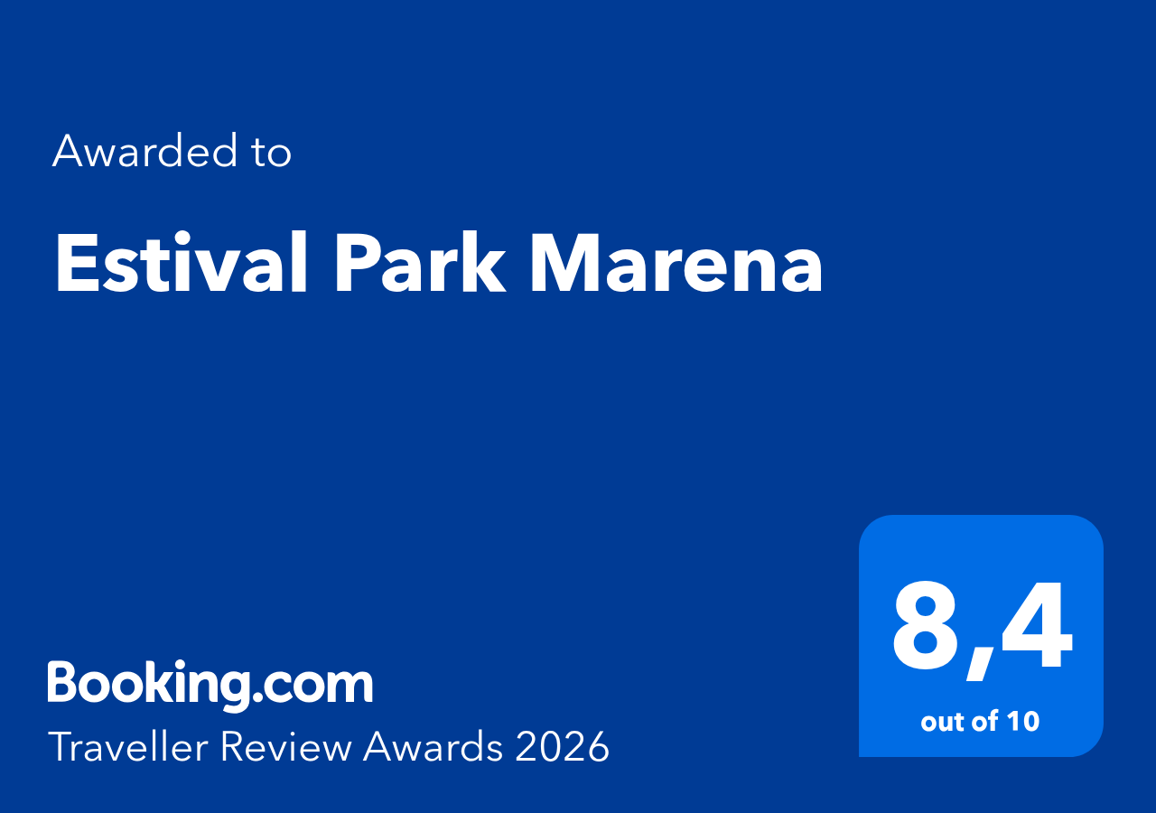 ESTIVAL: Corporativa award for Estival Park Marena with a score of 8.2 from Booking.com