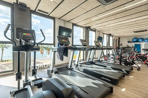 ESTIVAL: Modern gym with sea views and state-of-the-art equipment.