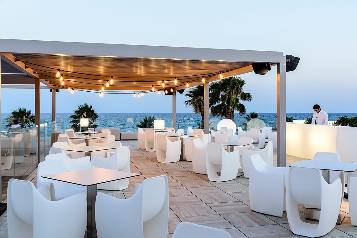 The Terrace at Estival Eldorado: Enjoy seaside dining, an inviting ambiance. Official Website Estival Group.