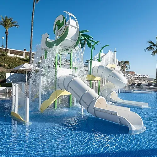 Estival Torrequebrada water park slides and pool. Book your stay at Estival Group.