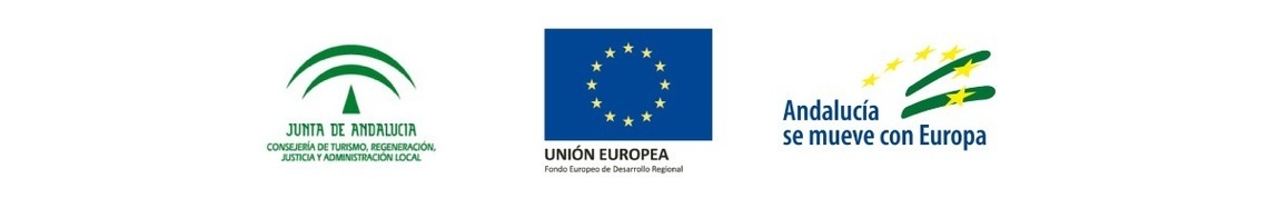 un cartel de la unión europea y la junta de andalucía