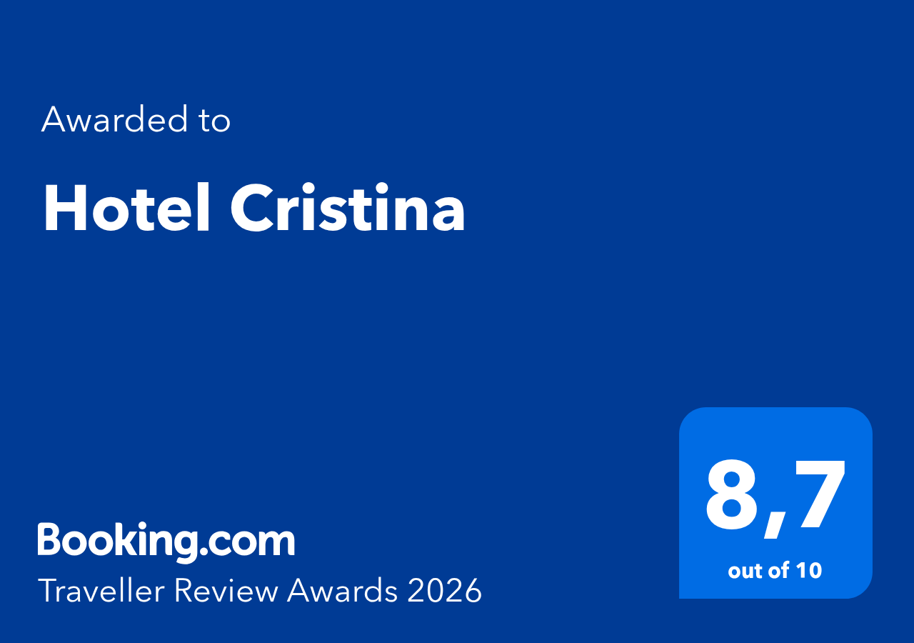 ESTIVAL: Corporativa Hotel Cristina: Premio Booking.com 8,7/10.