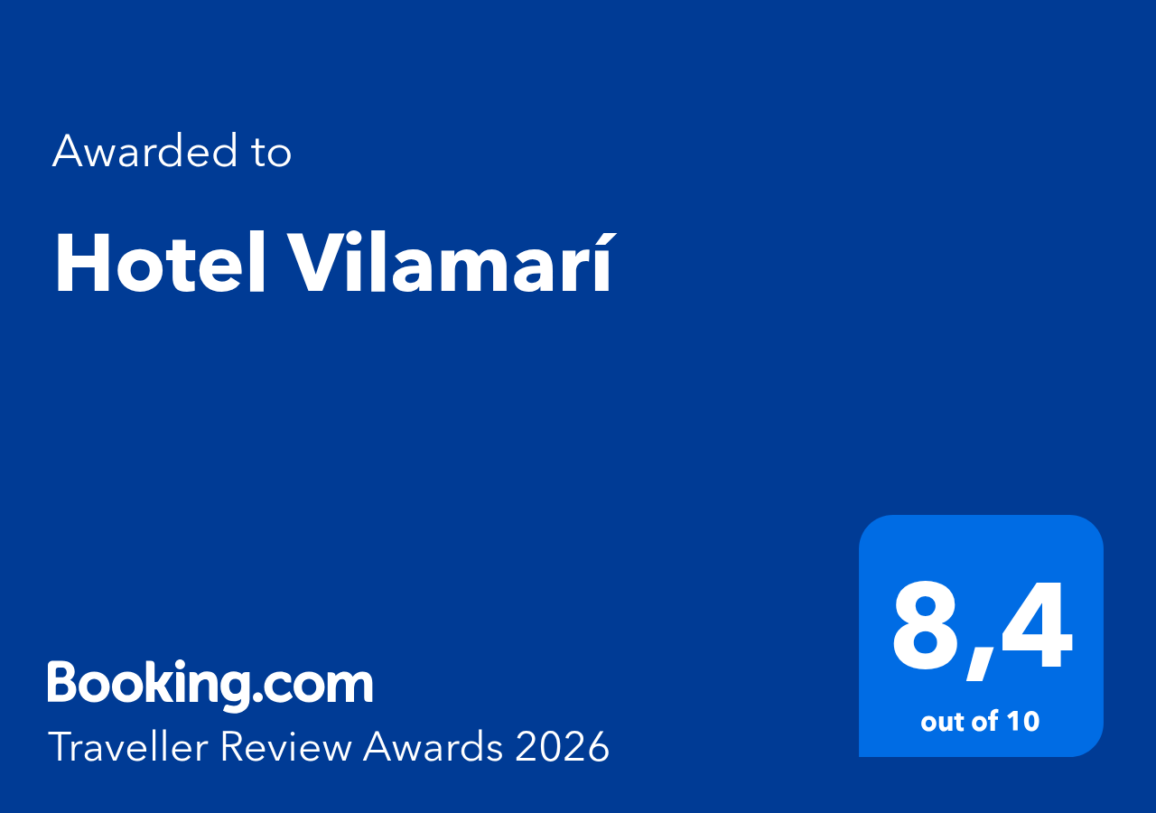 a booking.com traveler review award for hotel vilamani