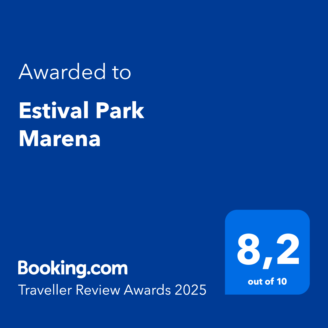 eine blaue Plakette , die an estival park marena ausgezeichnet wird