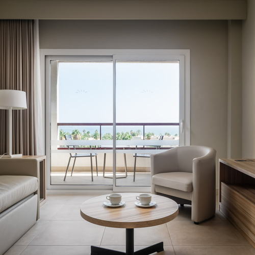 Estival Park Almaris | Tarragona: Double beds, balcony with sea view | Official Web