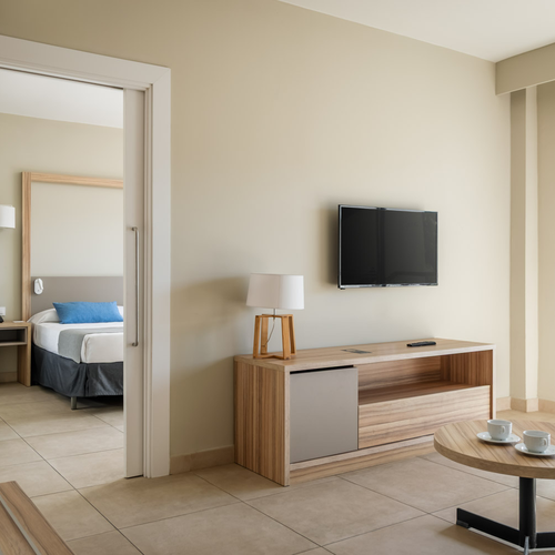 Estival Park Almaris | Estival Group | Tarragona | Official Web: Cozy bedroom with blue accents.