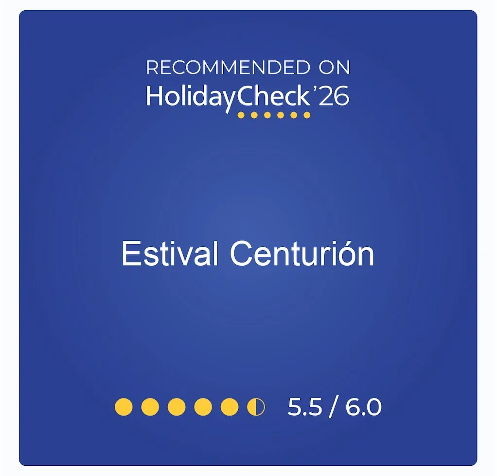 ESTIVAL: Corporativa recomendado en HolidayCheck '26, Estival Centurión, 5.5/6.0.