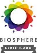 el logotipo de la biosfera está compuesto por un círculo y un arco iris .