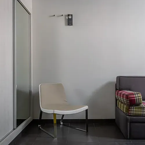 Modern bathroom at Hotel Cristina, Andorra. Features sink, shower, toilet.