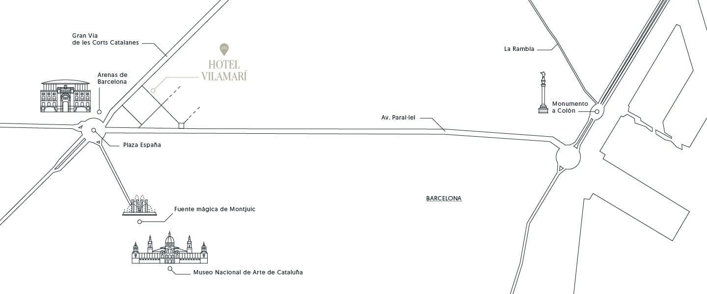 une carte montrant l' emplacement de l' hôtel vilamari