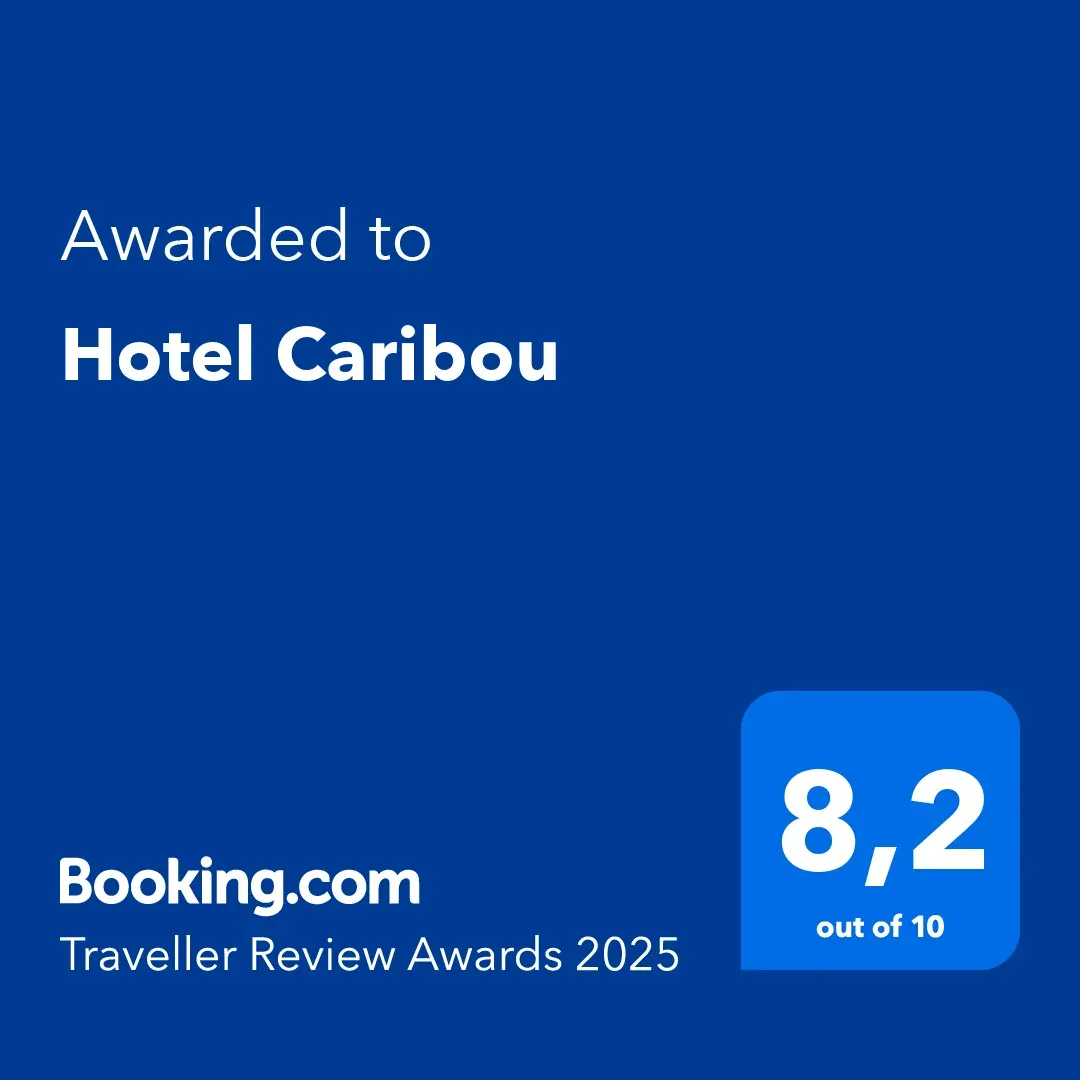 Hotel Caribou recibe premio 8,2 de Booking.com. ESTIVAL: Corporativa.