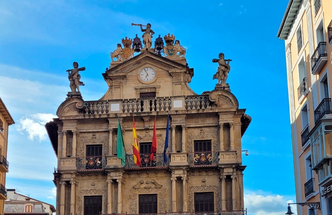 a large building with a clock on top of it