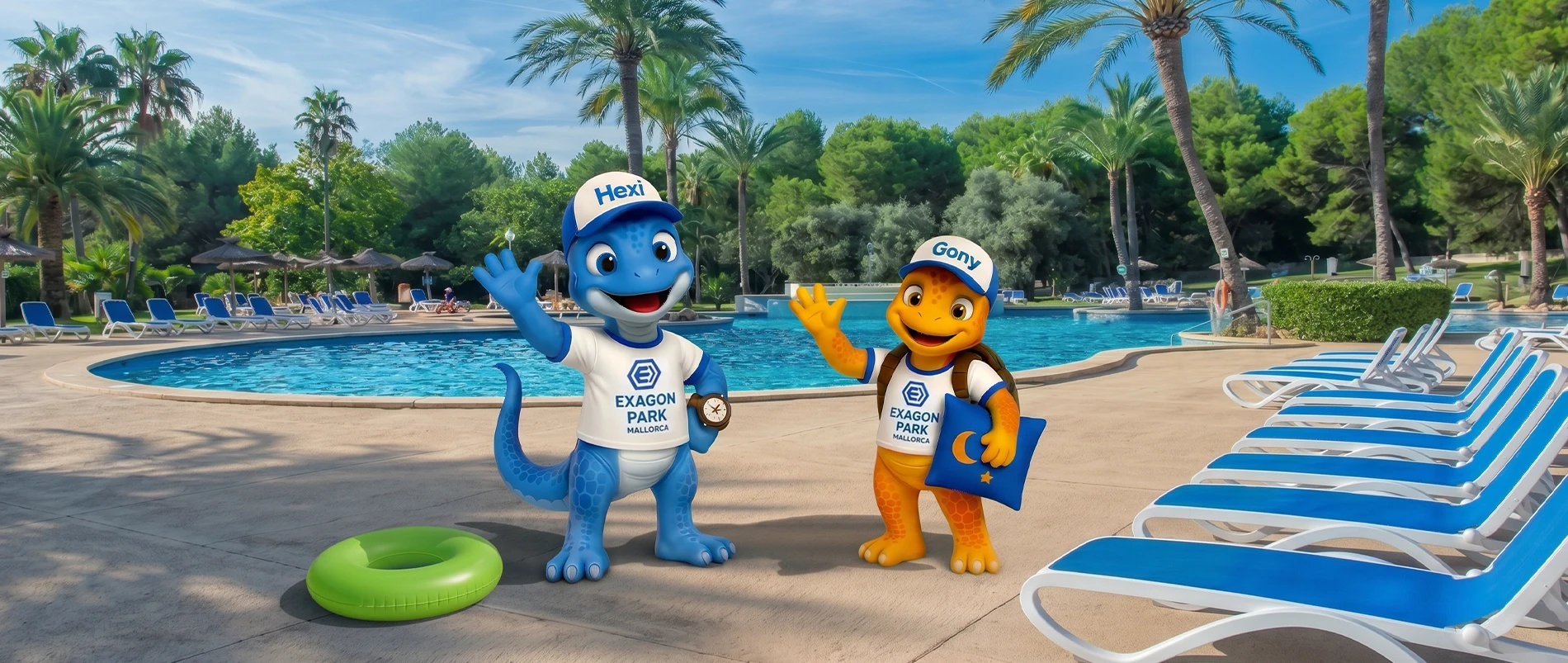 Platja idíl·lica amb muntanyes al fons, ideal per a la teva estada Hotel Exagon Park.