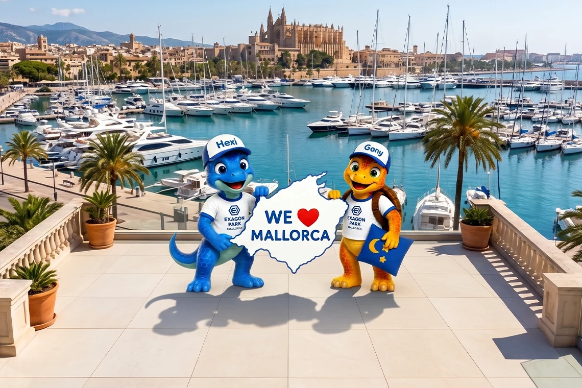 Hotel Exagon Park: mascotes de l'Exagon Park animen la seva estada a Mallorca.
