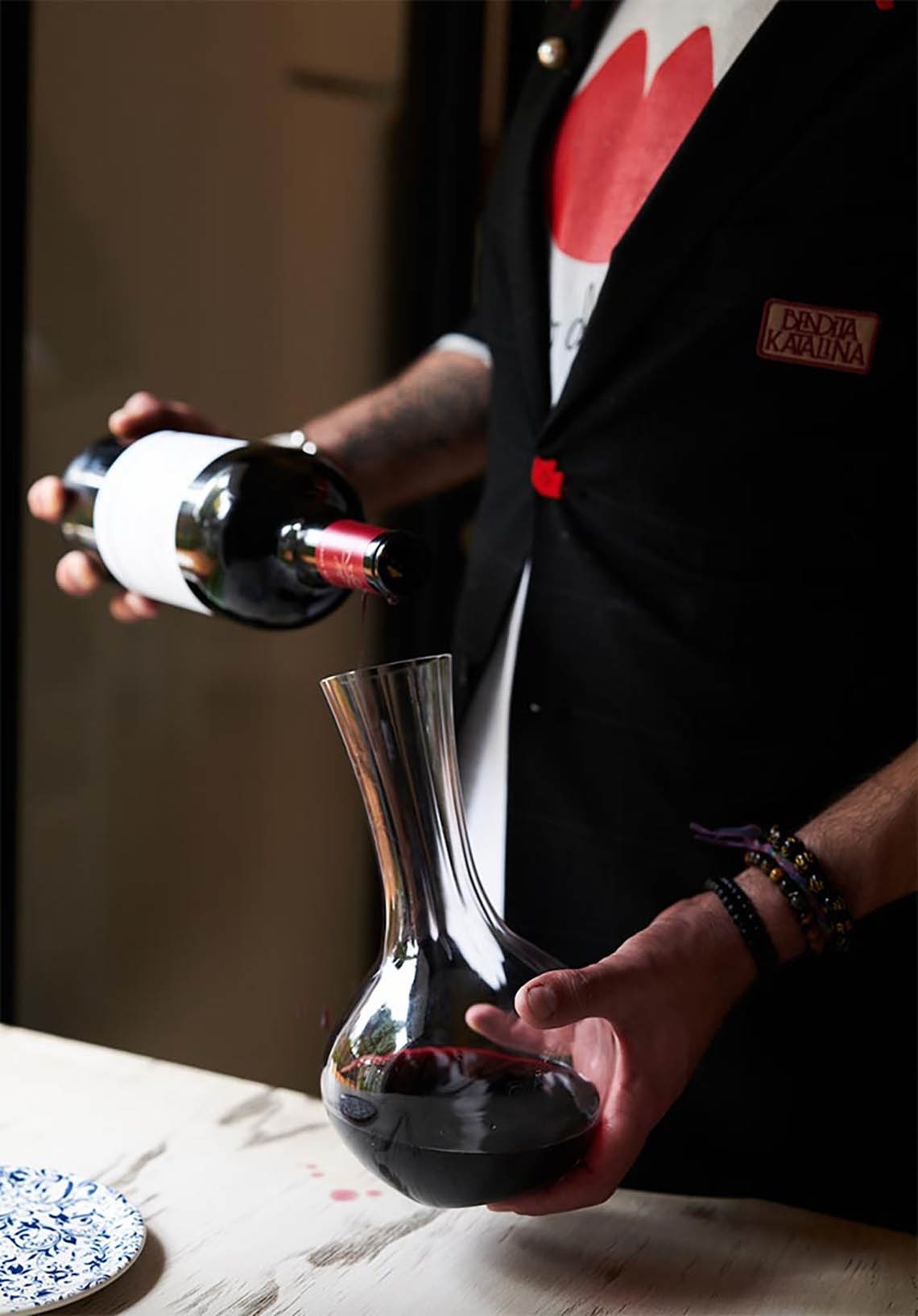 wine in the hotel restaurant