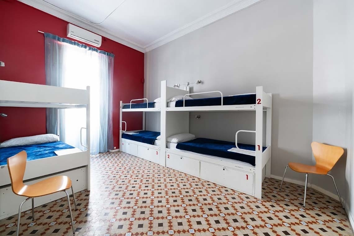 Bunk beds at Red Nest Hostel Valencia | Feet Up. Book direct on our official website.