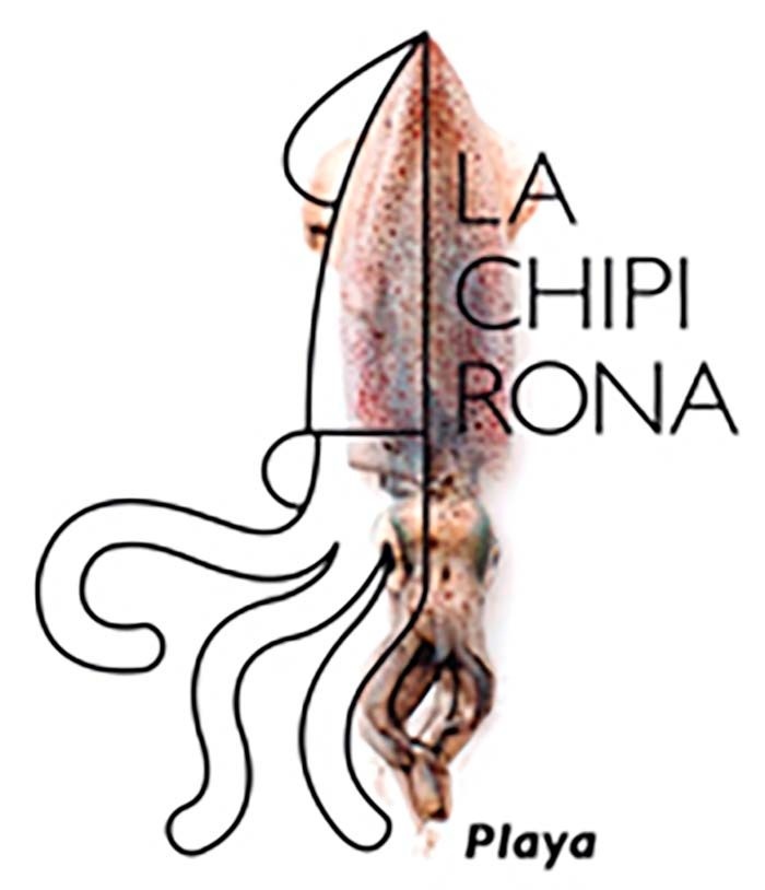 Logo "LA CHIPI RONA PLAYA". Put your feet up: Corporativa.