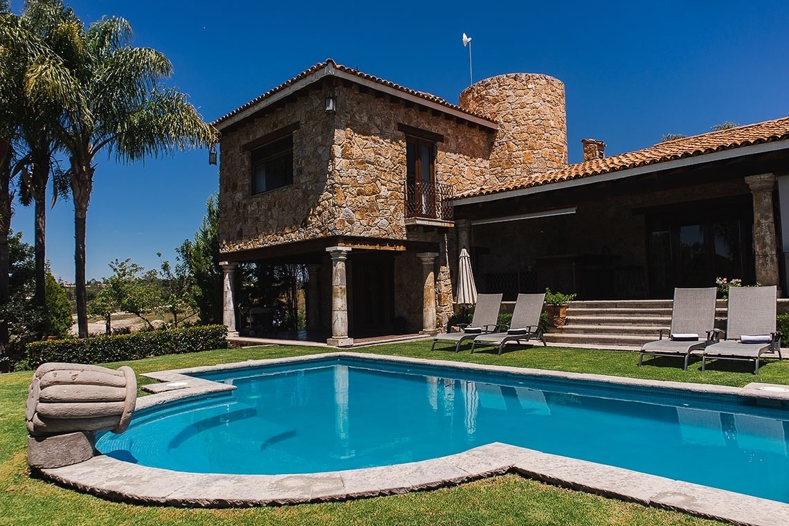Outdoor pool with views of the villa