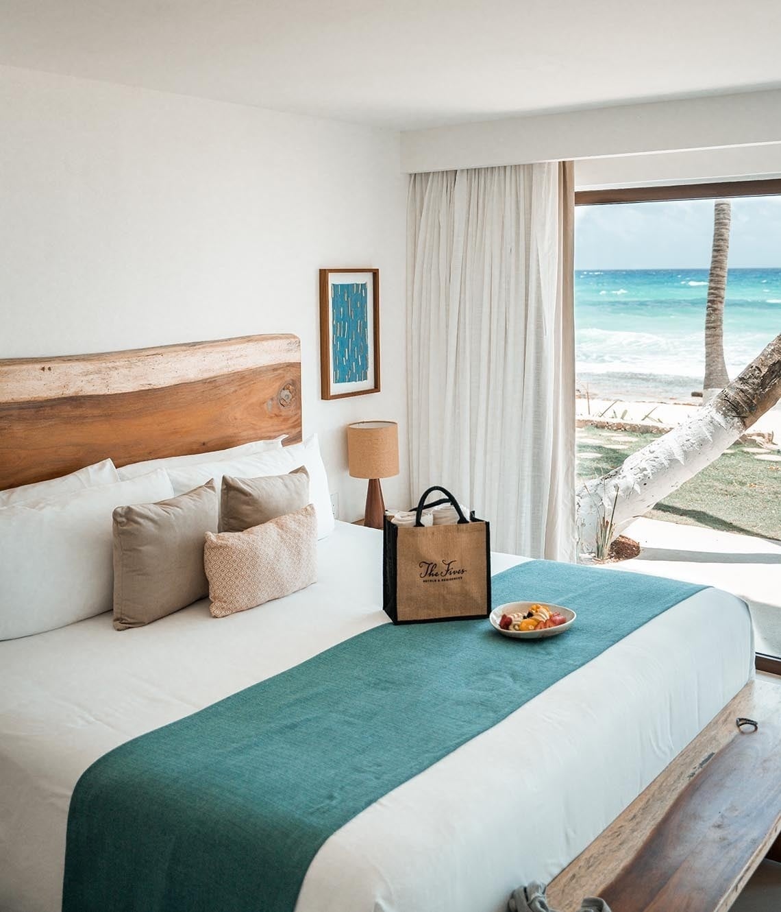 Ocean view hotel room at The Beachfront by The Fives, all-inclusive adults only.