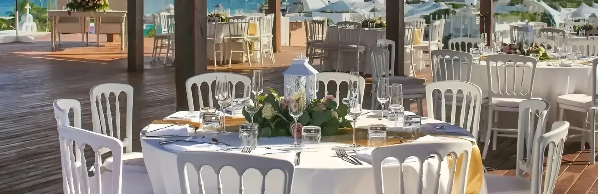 Elegant outdoor event setting at The Fives Downtown Hotel & Residences.