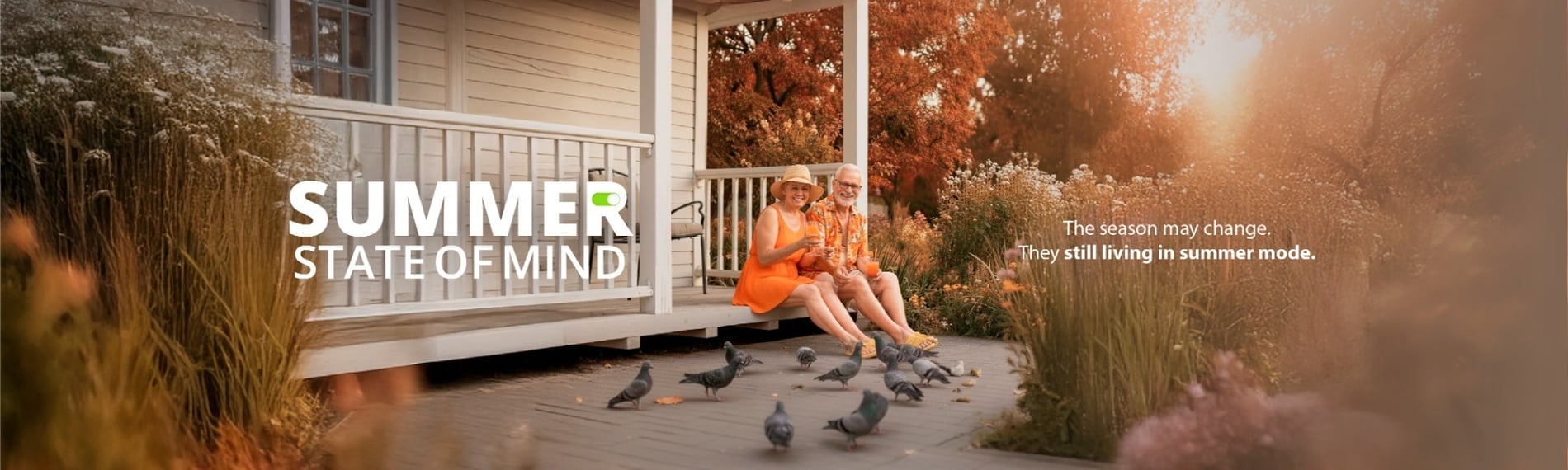 a man and woman standing on a balcony overlooking a swimming pool