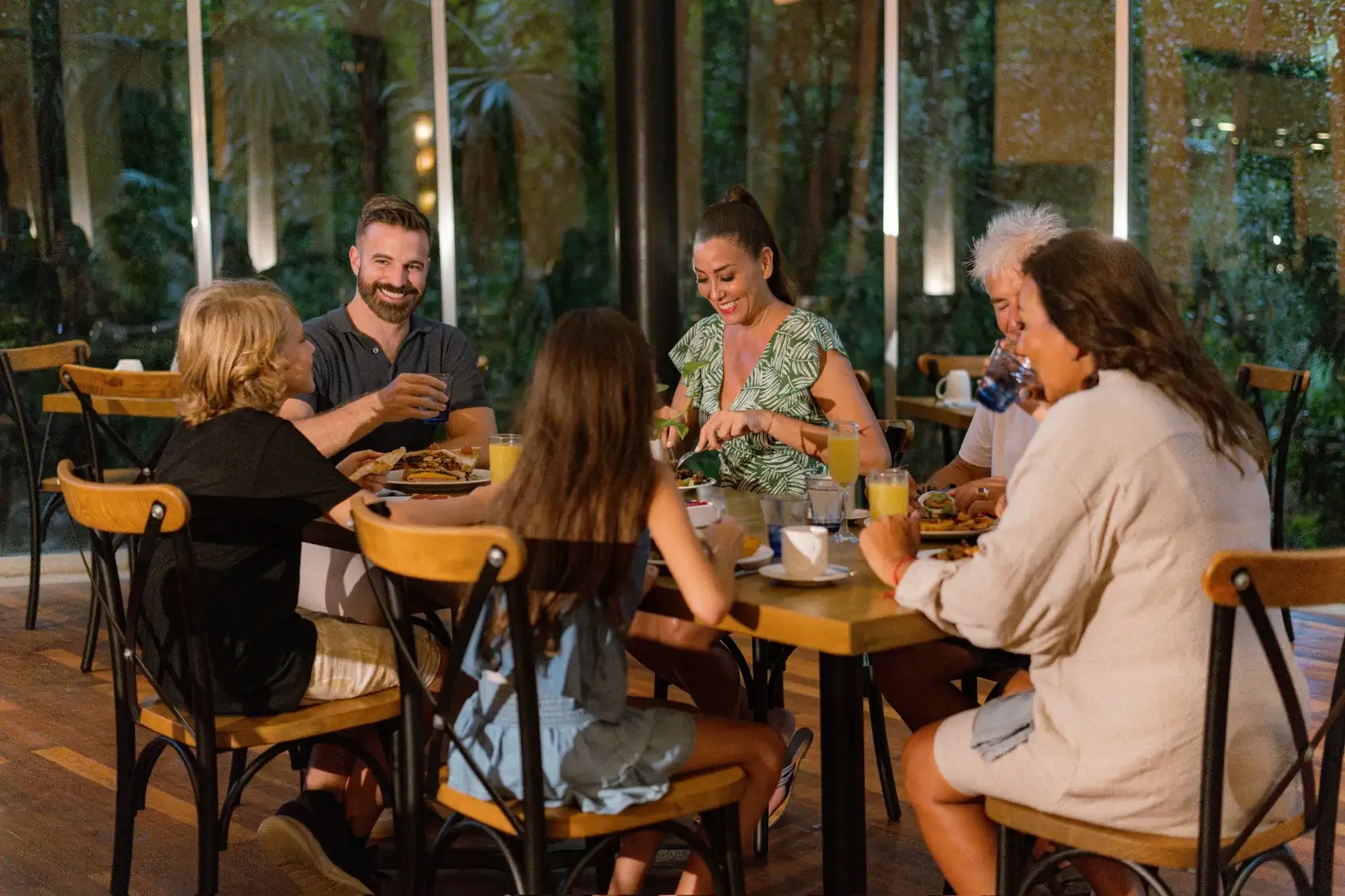 Family dining experience at The Fives Beach all-inclusive resort