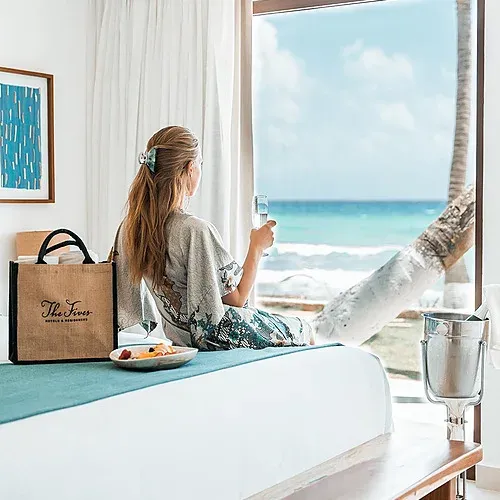 Ocean view room at The Fives Hotels & Residences.