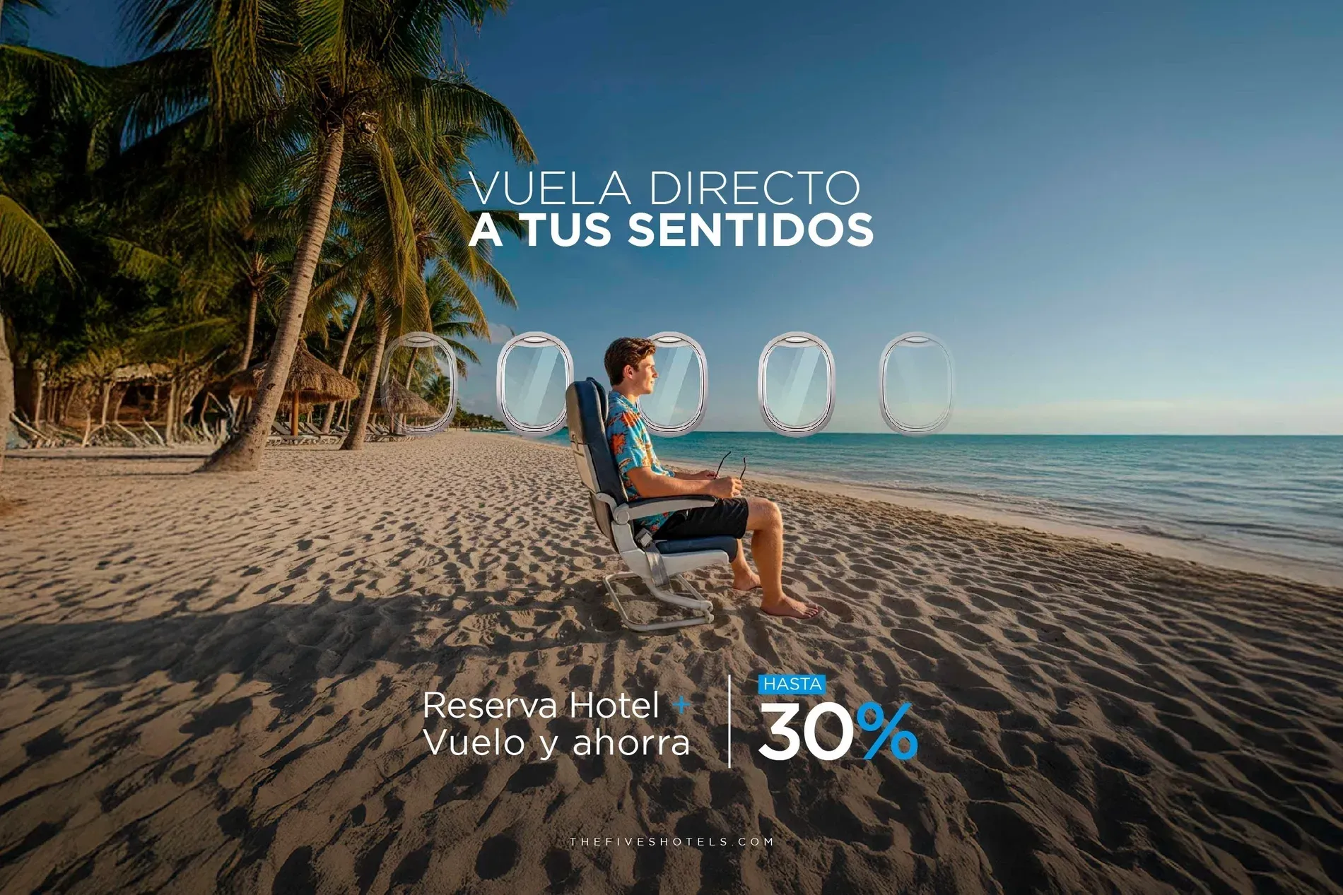 Reserva Hotel + Vuelo | The Fives Hotels | Riviera Maya | Web Oficial. Disfruta de la playa y ahorra 30%.