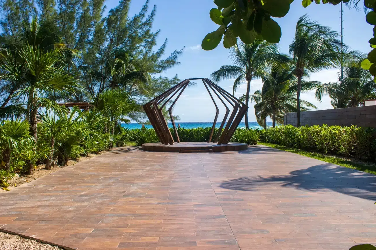 Outdoor wedding venue at resort with ocean view, perfect for your The Fives Corpo.
