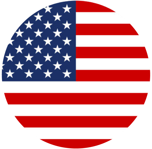 an american flag in a circle on a black background