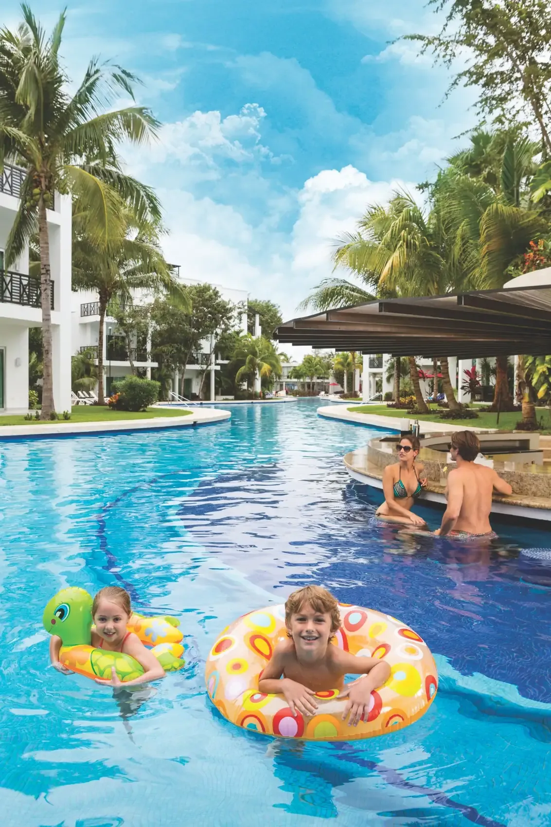 Family-friendly swimming pool at The Fives Beach in Riviera Maya