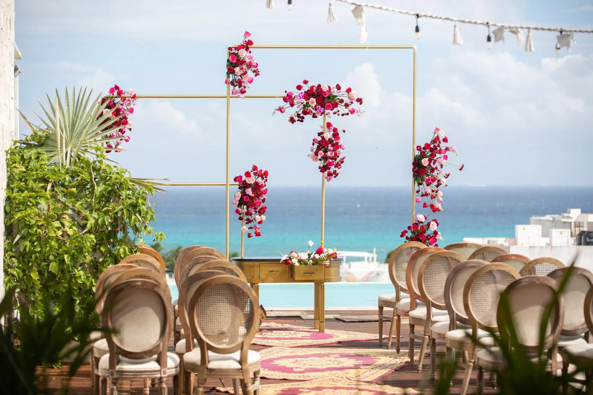 Inspiración de locación de terraza para bodas en The Fives Hotels