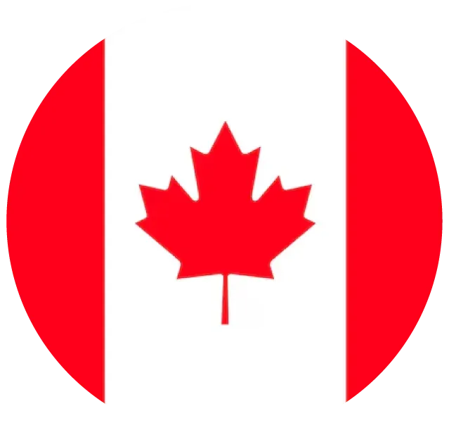 El Fives Corpo: Bandera de Canadá en círculo. Ideal para negocios.