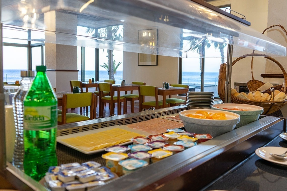 Buffet breakfast with sea view at Flag Hotel Madeira - Ribeira Brava.