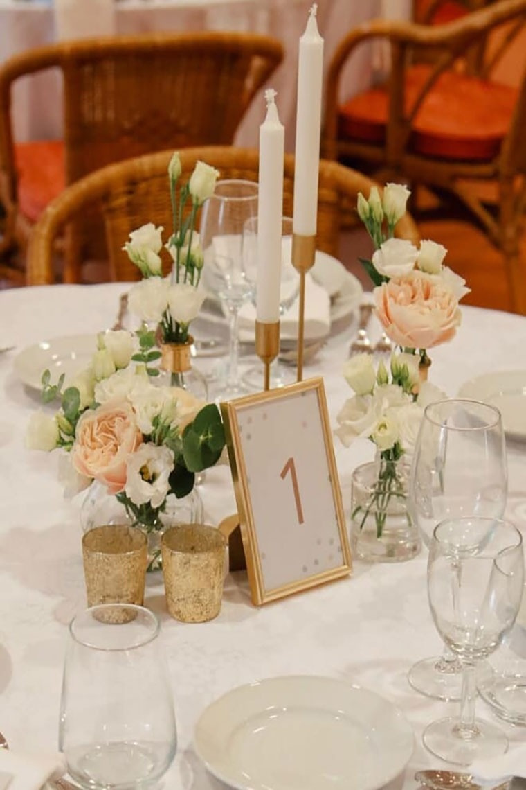 Mesa decorada para evento en Lam Hotel Convento do Desagravo | Web oficial.