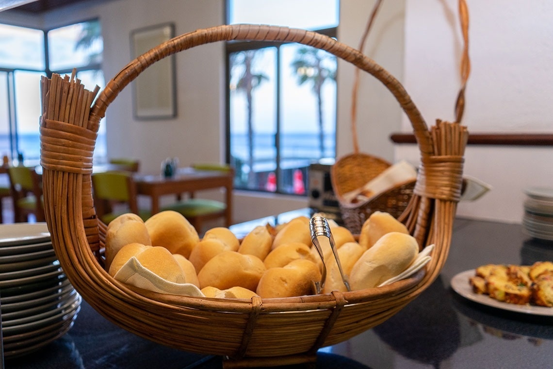 Fresh bread basket at Flag Hotel Madeira - Ribeira Brava, offering delicious breakfast options.