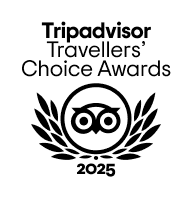a black and white logo for tripadvisor travellers choice awards .
