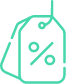 un icono de pixel art de una etiqueta con un porcentaje .
