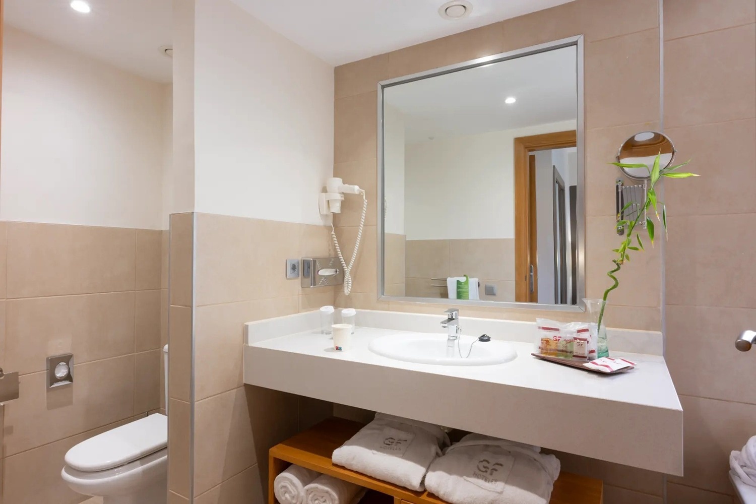 un cuarto de baño con un lavabo y un espejo